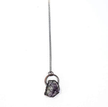 Load image into Gallery viewer, 24&quot; Sterling Silver &amp; Copper- Druzy Amethyst- Necklace - Good Judy (.com)
