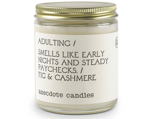 Adulting (Fig & Cashmere) Glass Jar Candle - Good Judy (.com)