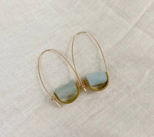 Load image into Gallery viewer, Belen Minimalist Earring - Blue Angelite Gemstone - Good Judy (.com)
