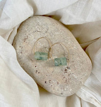 Load image into Gallery viewer, Belen Minimalist Earring - Blue Angelite Gemstone - Good Judy (.com)
