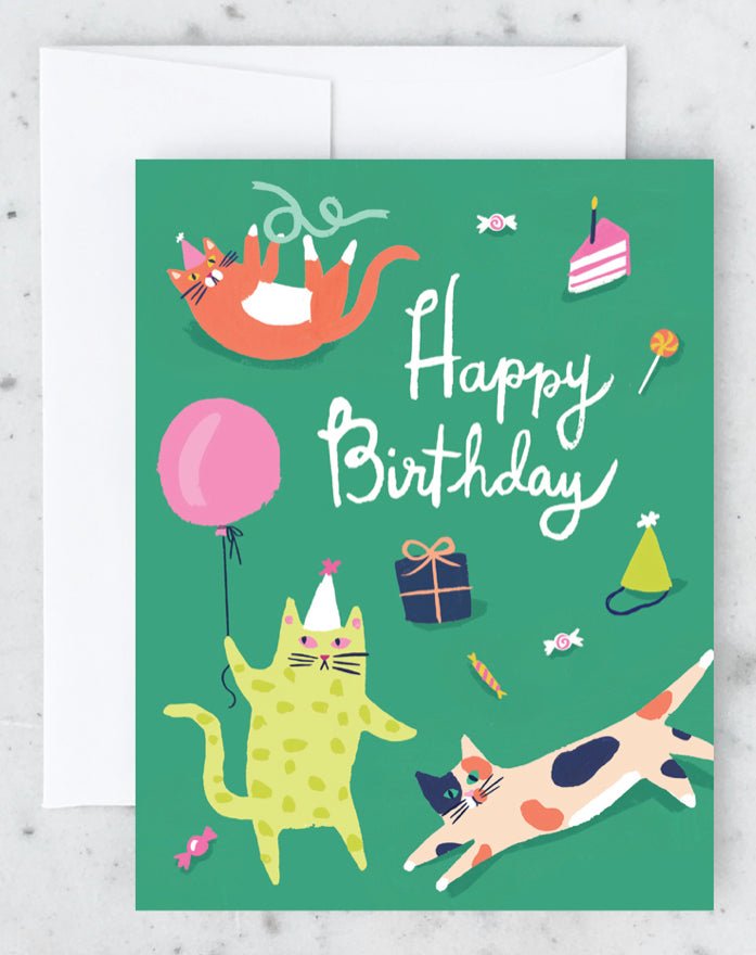 Birthday Cat Party- Card - Good Judy (.com)