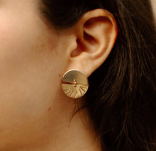 Load image into Gallery viewer, Bolu - Brass Stamped Earrings - Good Judy (.com)
