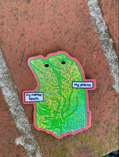 Load image into Gallery viewer, Emotional Support Lizards Glitter Sticker - Good Judy (.com)
