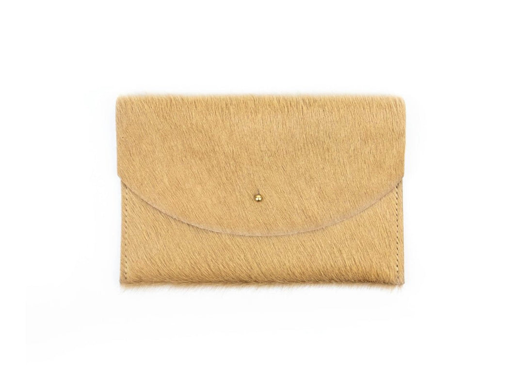 Envelope Pouch - Caramel Hair on Hide - Good Judy (.com)