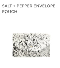 Load image into Gallery viewer, Envelope Pouch - Salt + Pepper Hair on Hide - Good Judy (.com)
