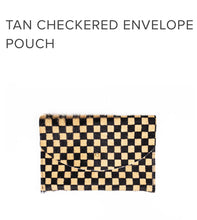 Load image into Gallery viewer, Envelope Pouch - Tan Checkered Hair on Hide - Good Judy (.com)
