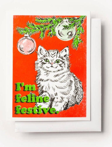 Feline Festival Risograph Card - Good Judy (.com)
