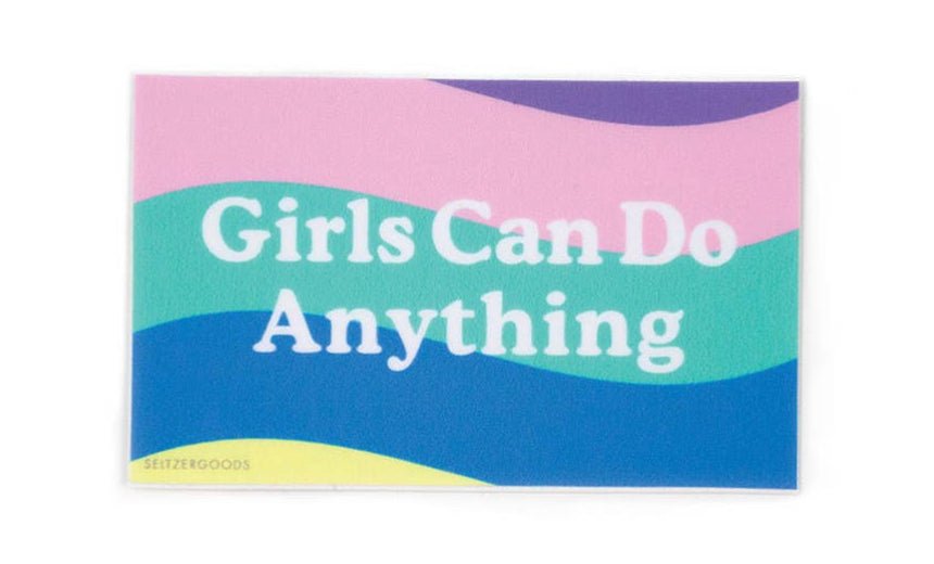 Girls Can Flag Sticker - Good Judy (.com)