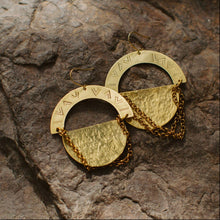 Load image into Gallery viewer, Kos- Hammered and hand stamped Brass Earrings - Good Judy (.com)
