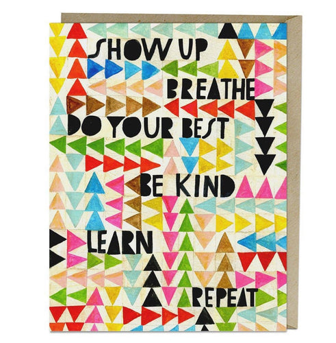 Lisa Congdon Show Up, Breathe Card- Support Card - Good Judy (.com)