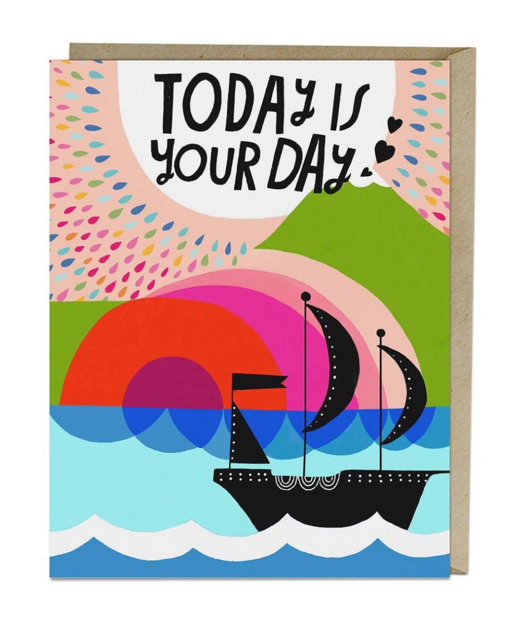Lisa Congdon Today is Your Day- Celebration Card - Good Judy (.com)