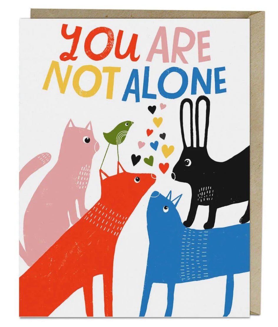 Lisa Congdon You Are Not Alone Card- Support Card - Good Judy (.com)