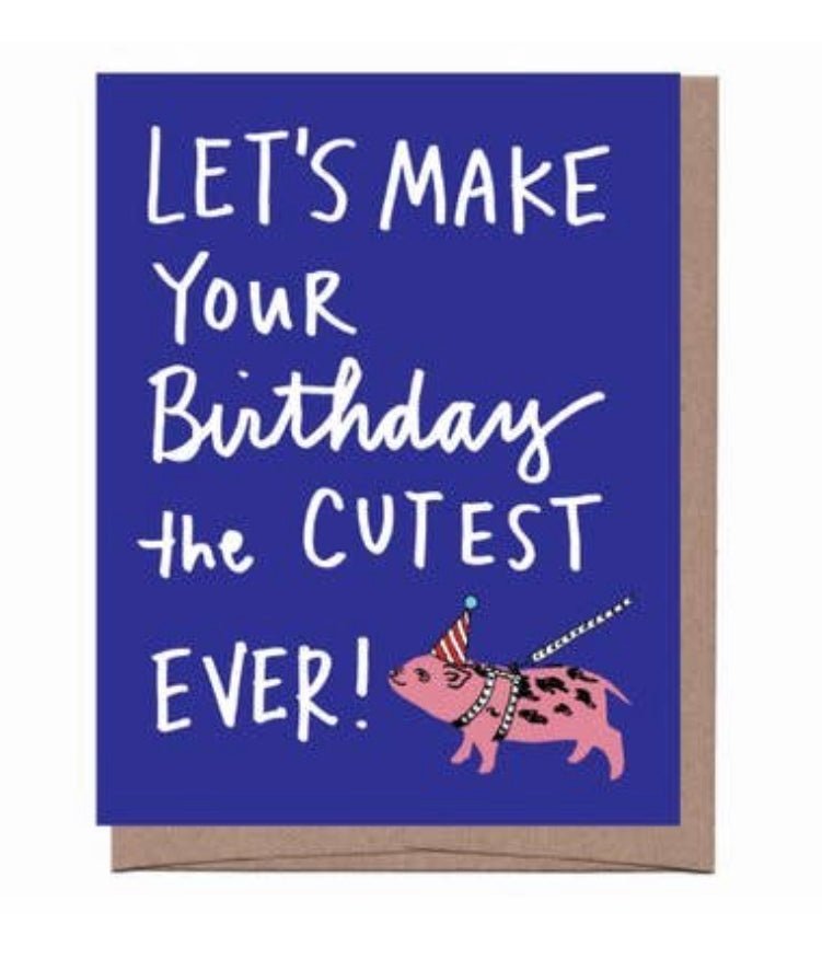 Mini Pig Birthday Card - Good Judy (.com)