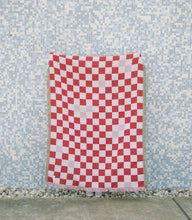 Load image into Gallery viewer, Pink and Red Checker- Woven Blanket - Good Judy (.com)
