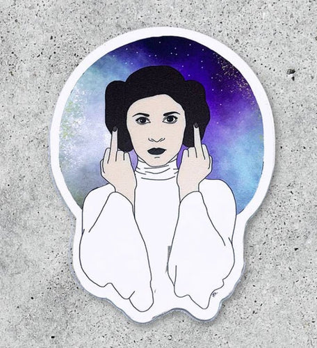 Princess Leia Middle Finger Sticker - Good Judy (.com)