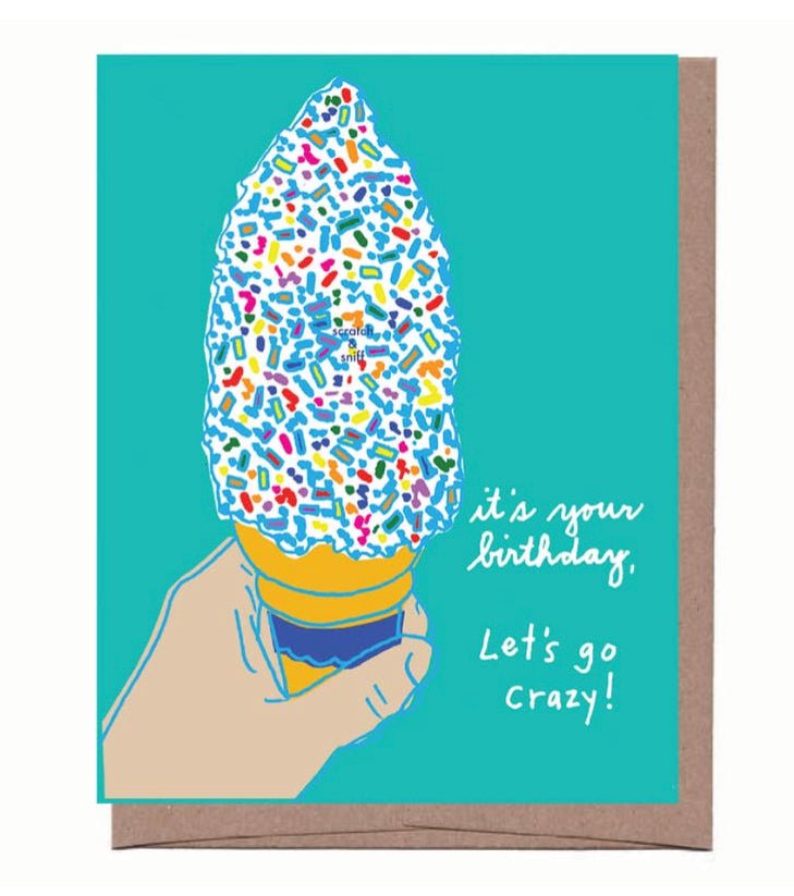Scratch & Sniff Sprinkle Cone Birthday Card - Good Judy (.com)