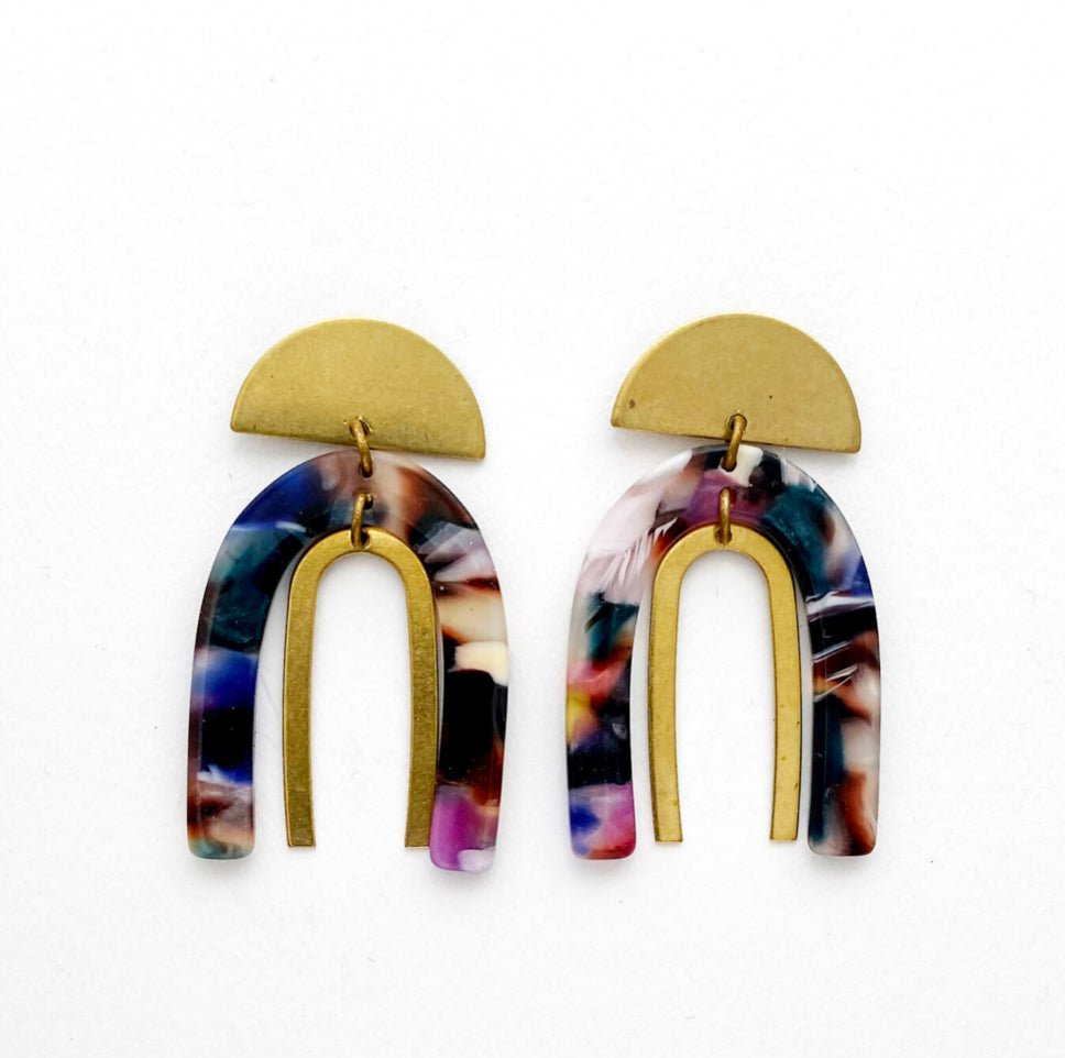 Stacked Arch Earrings- Mineral - Good Judy (.com)