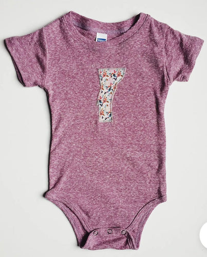 Vermont Baby Onesie - Purple Floral - Good Judy (.com)