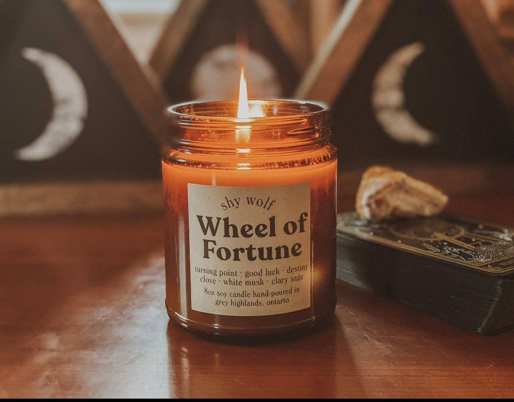 Wheel of Fortune Soy Candle - Vetiver, Clove, Clary Sage - Good Judy (.com)