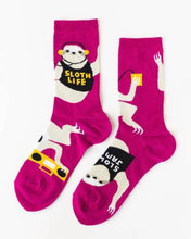 Load image into Gallery viewer, Womens- Sloth Life Crew Socks - Good Judy (.com)
