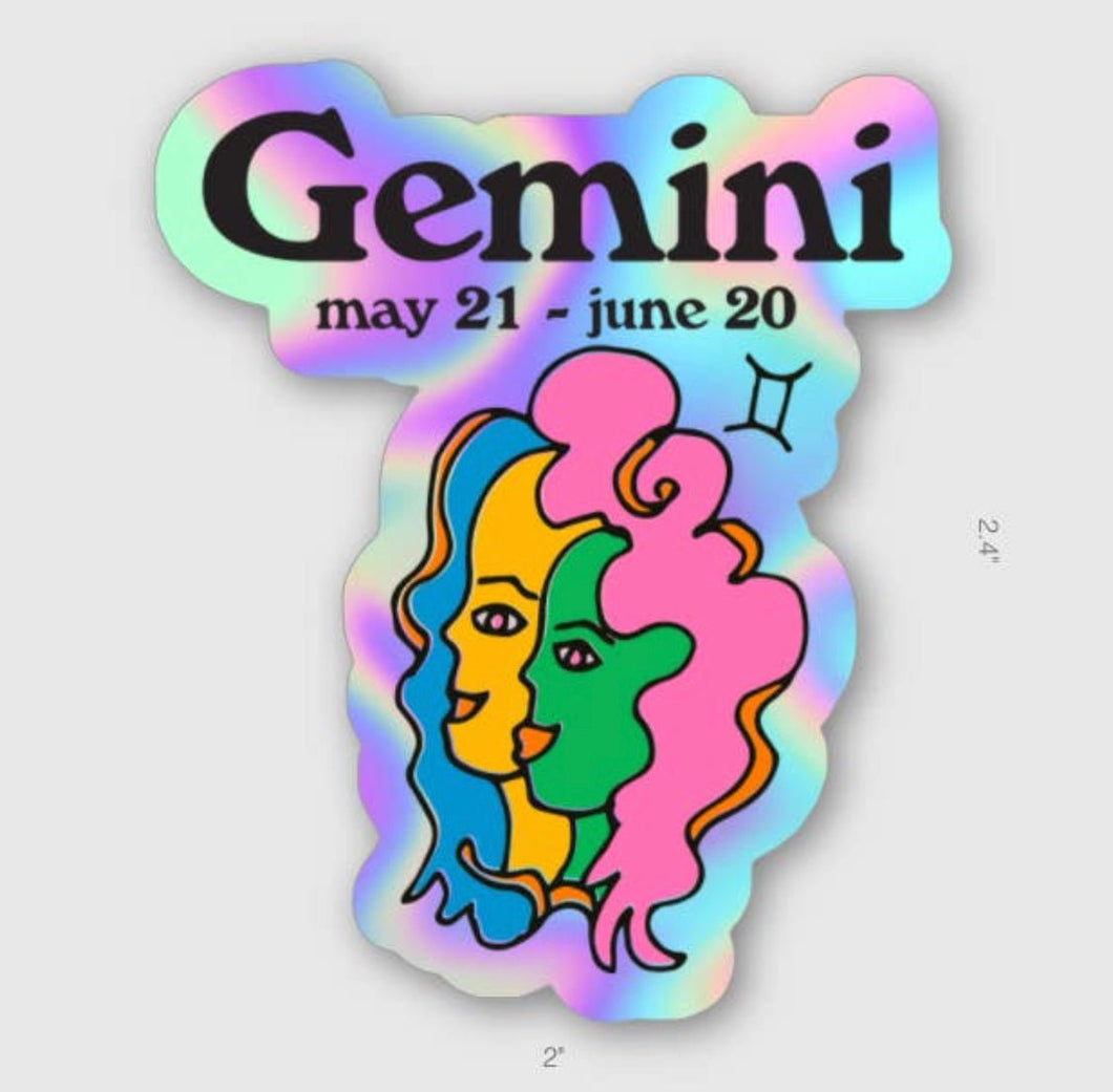 Zodiac Gemini Sticker - Good Judy (.com)